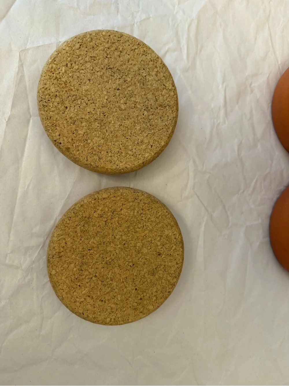 Terracotta Kitchen Line Rice & Flour Canister Set with Cork Lids - Rustic Orange